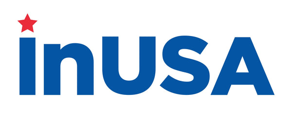 InUSA logo blue with a red star instead on top header