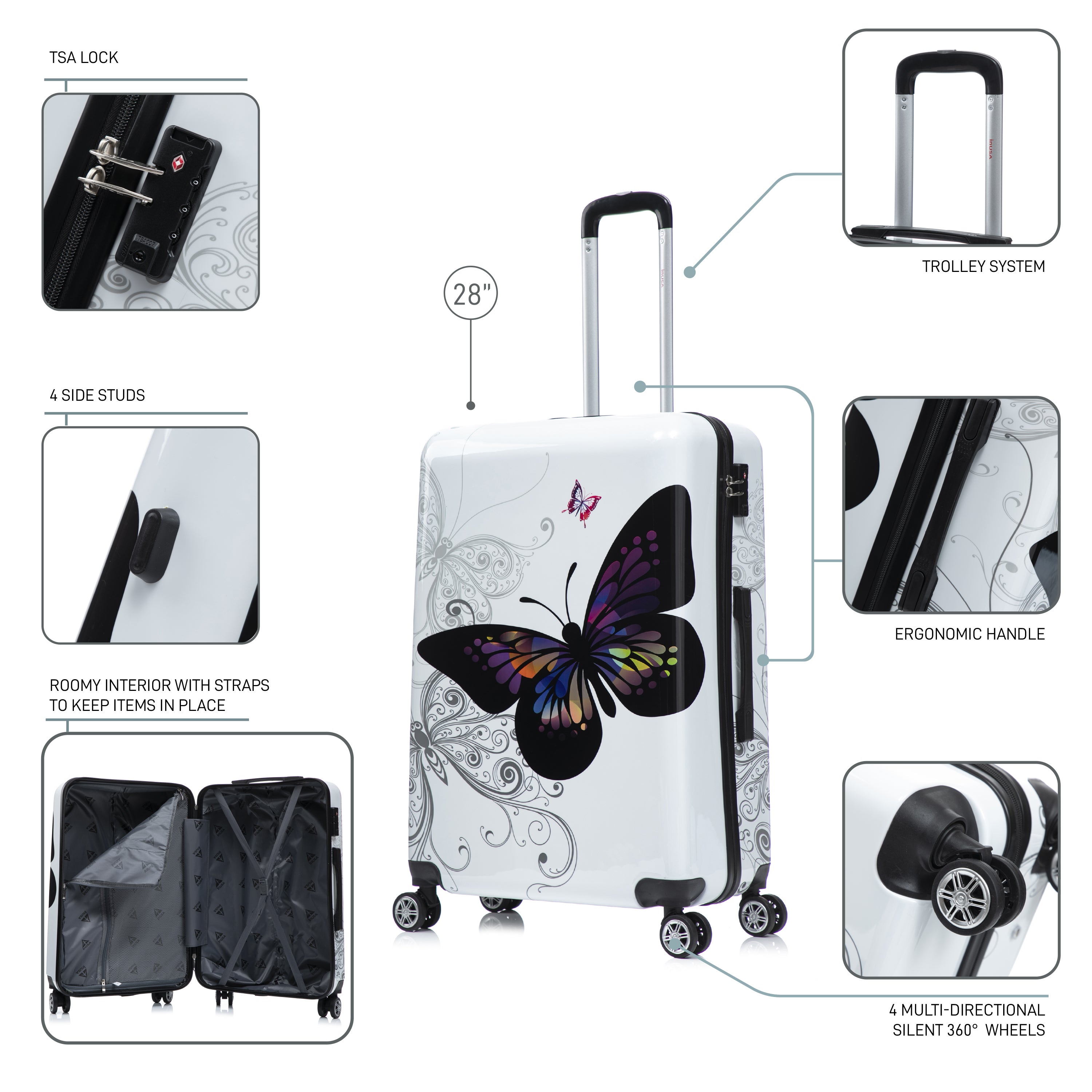 Prints Hardside Spinner 28-inch Large Luggage – InUSA Luggage