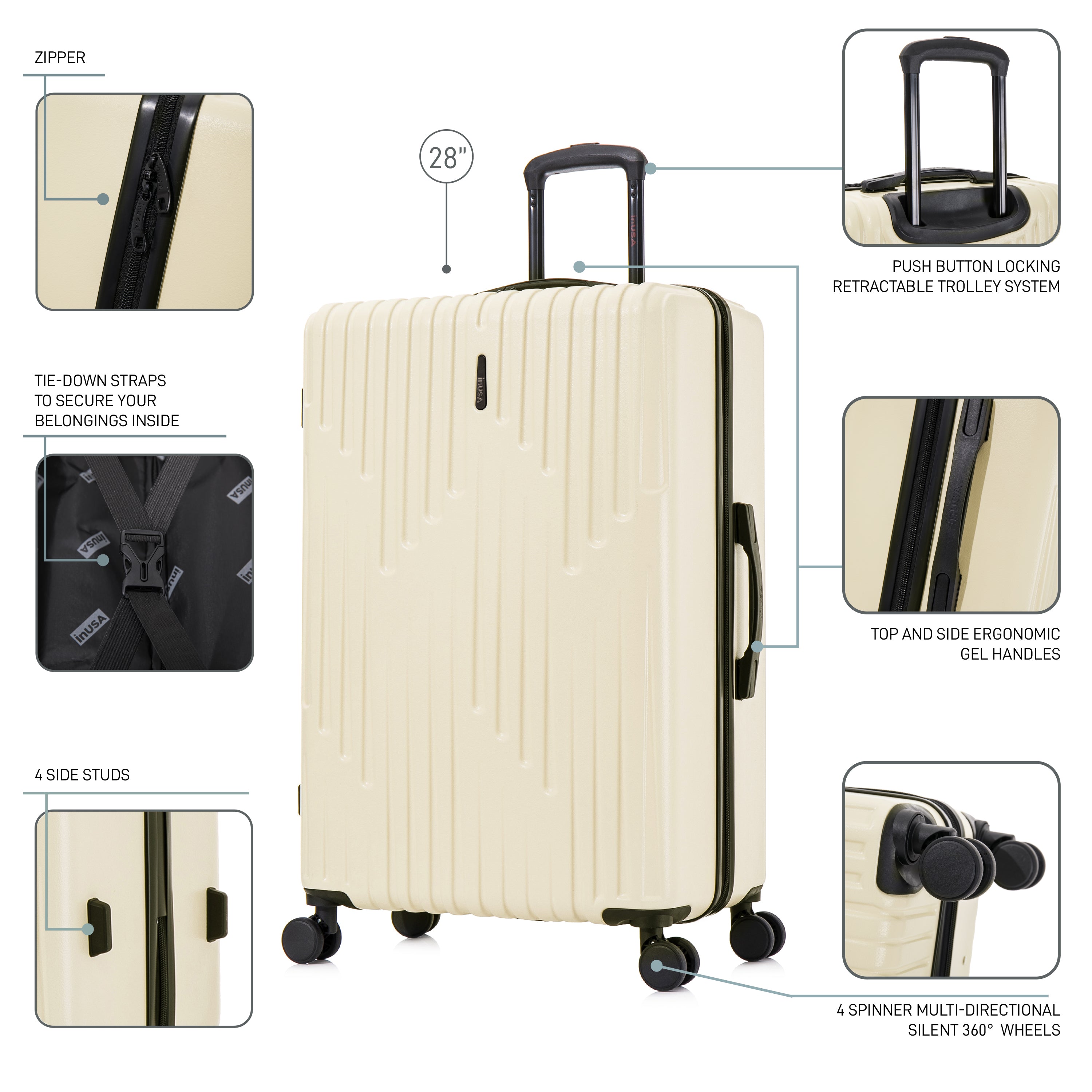inUSA Drip Spinner Suitcase