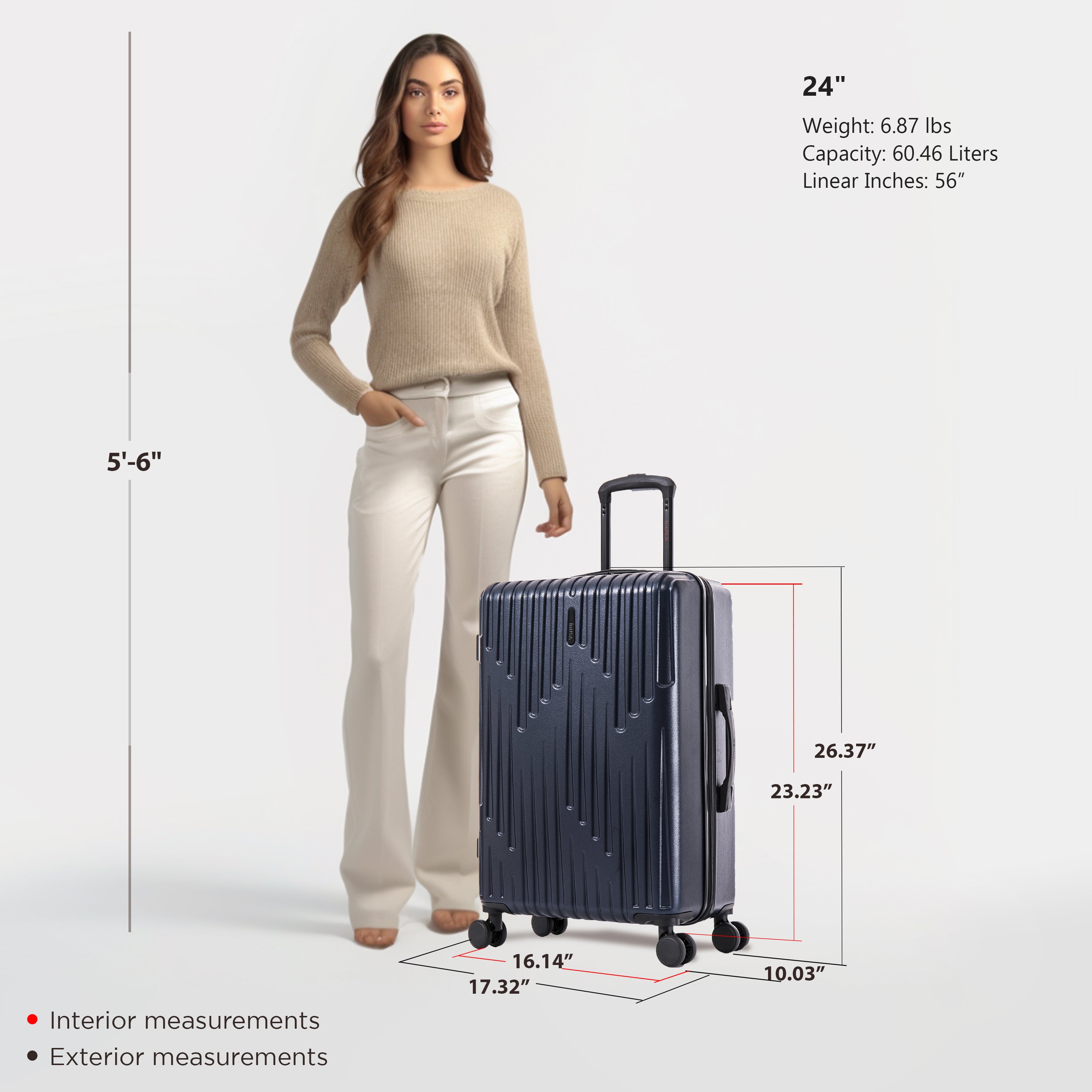 INAUSAです！ Amazon.com | InUSA DRIP 3 Pcs Hardside Luggage Sets | 20 24 28