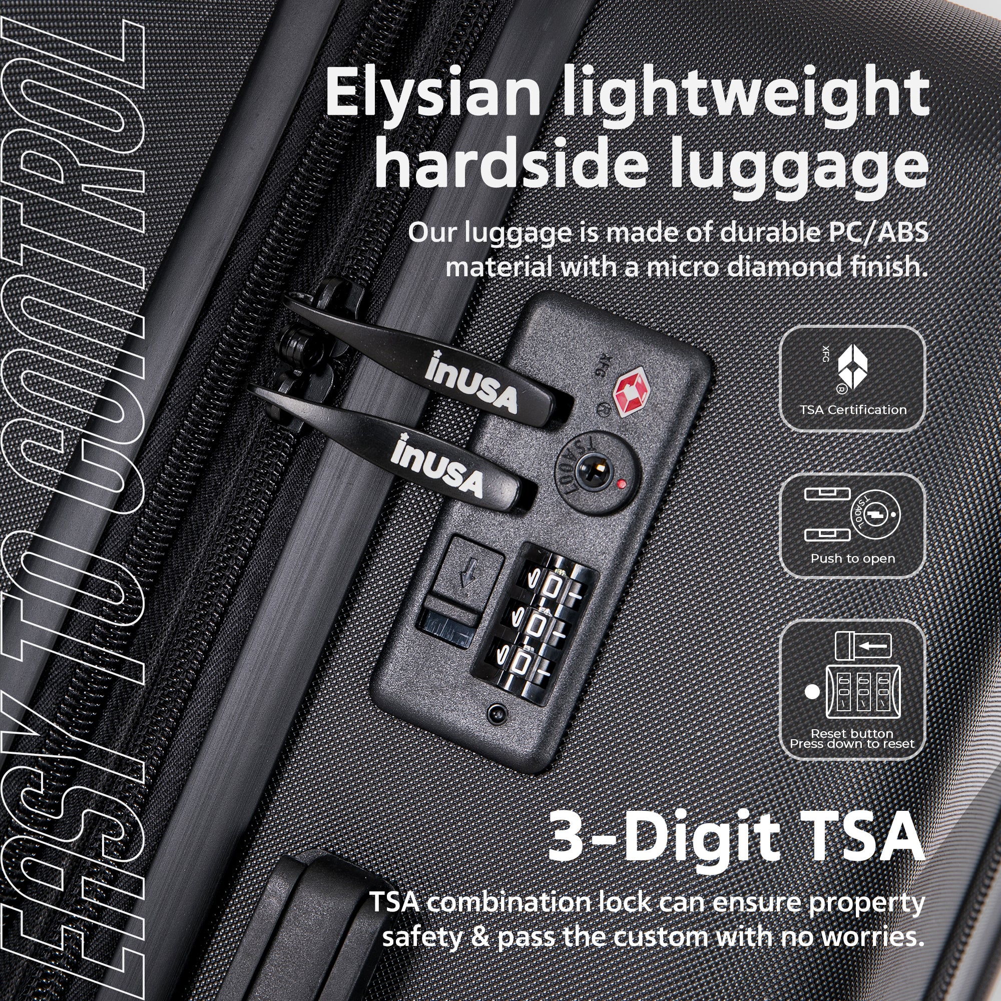 Elysian Hardside Spinner 20-Inch Carry-On Luggage – InUSA Luggage