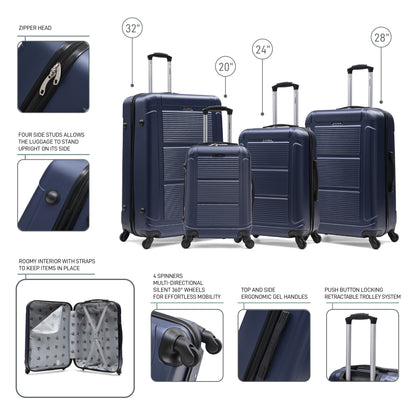 Pilot 4 Piece Extra Luggage Set 20"/24"/28"/32"