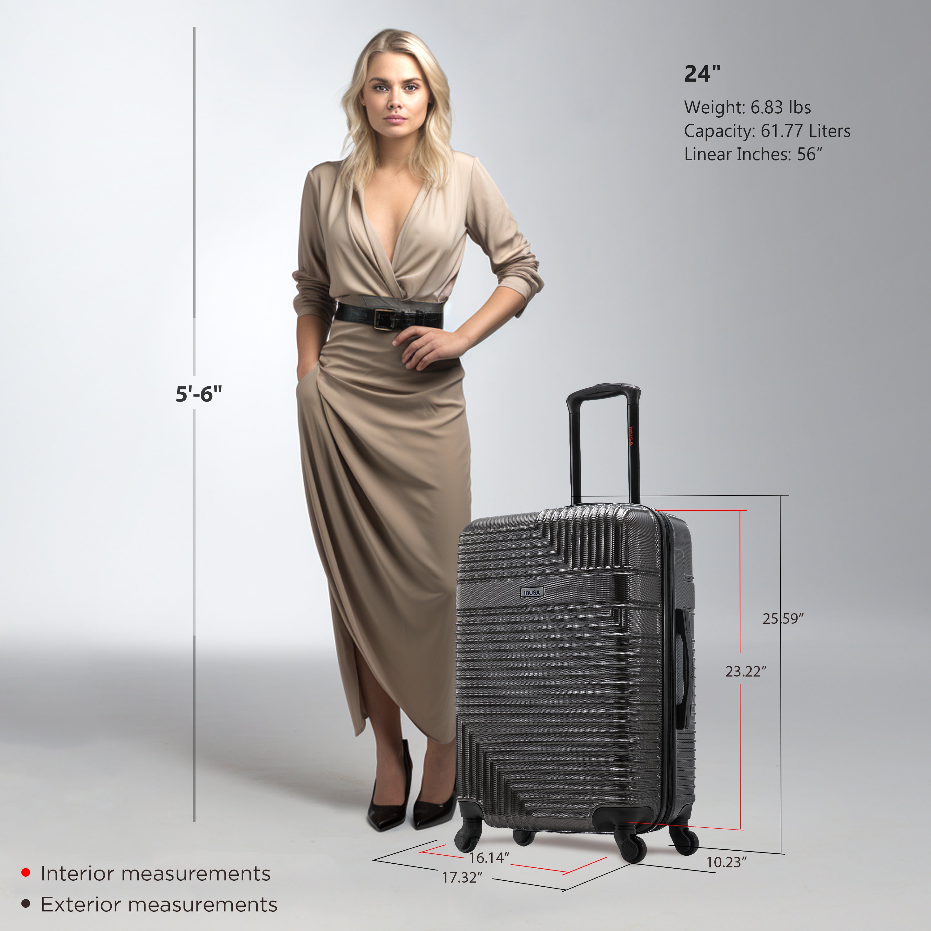 InUSA Resilience Hardside Suitcase - Thumbnail 5