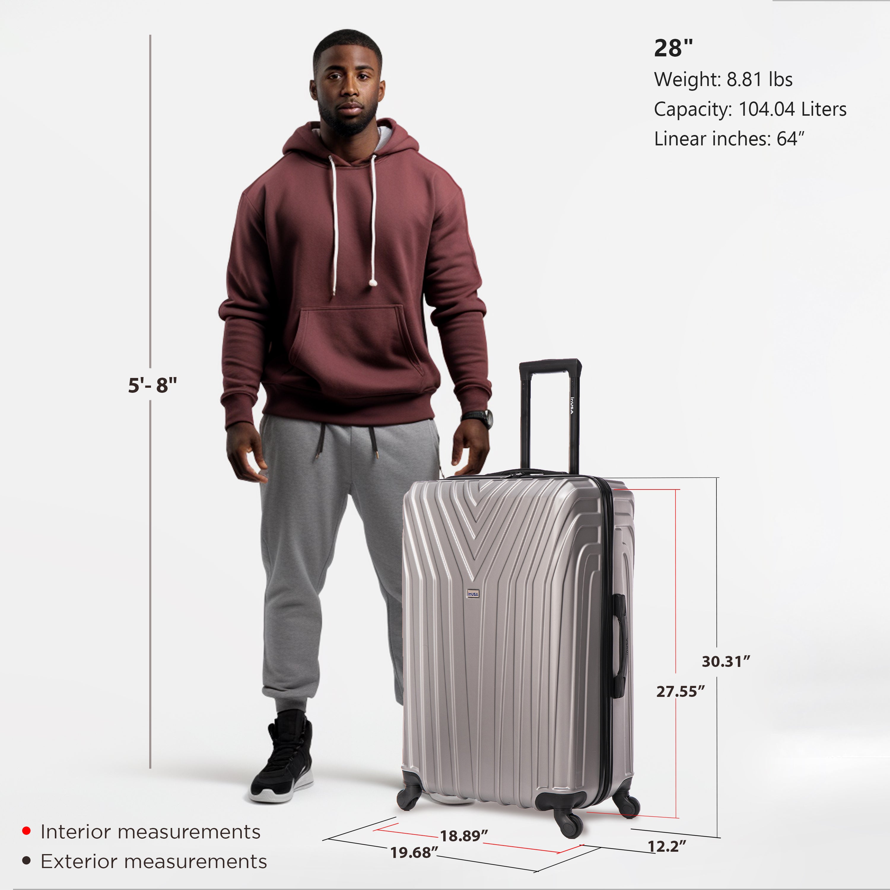 28 inch luggage weight online