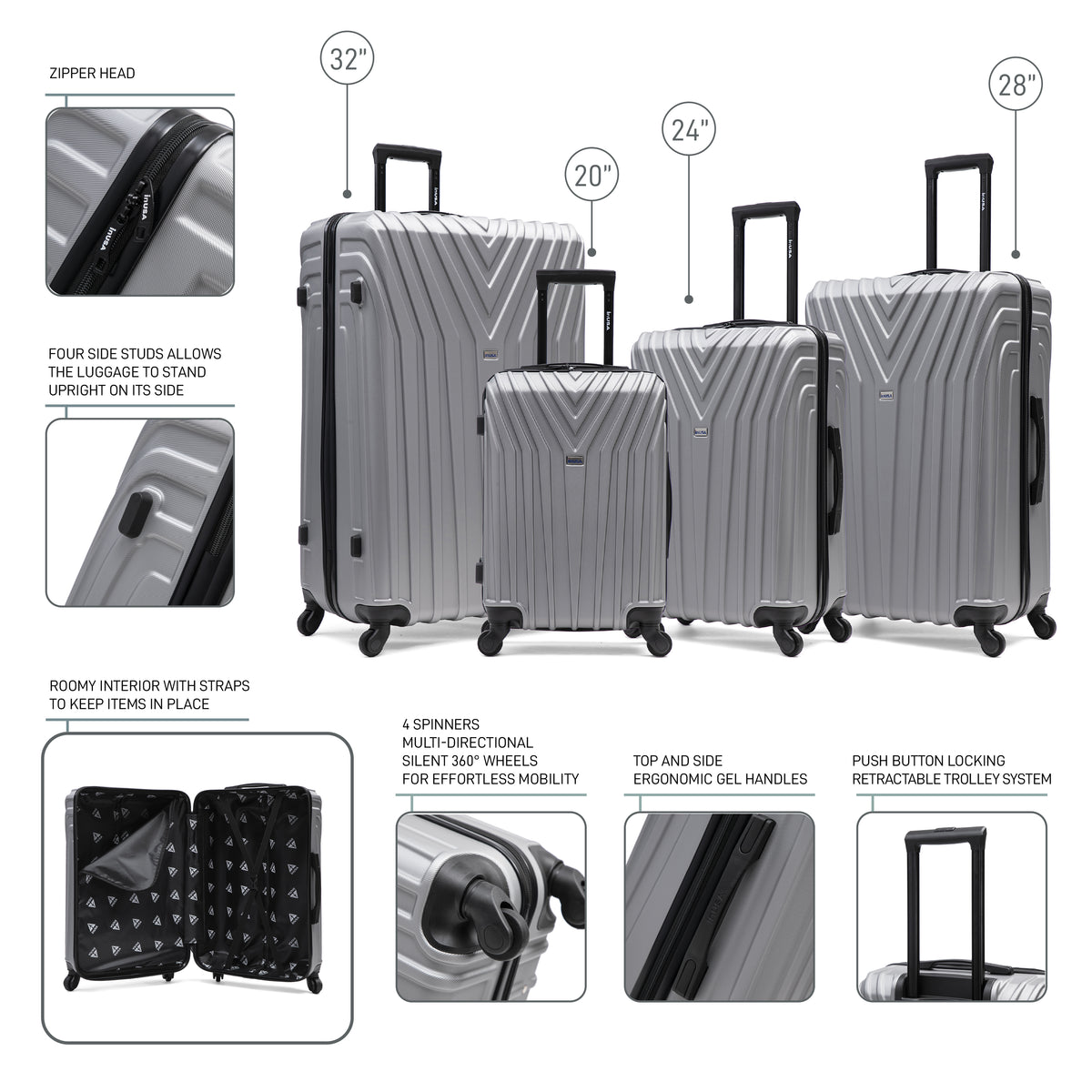 Vasty 4 Piece Set 20''/24''/28''/32''