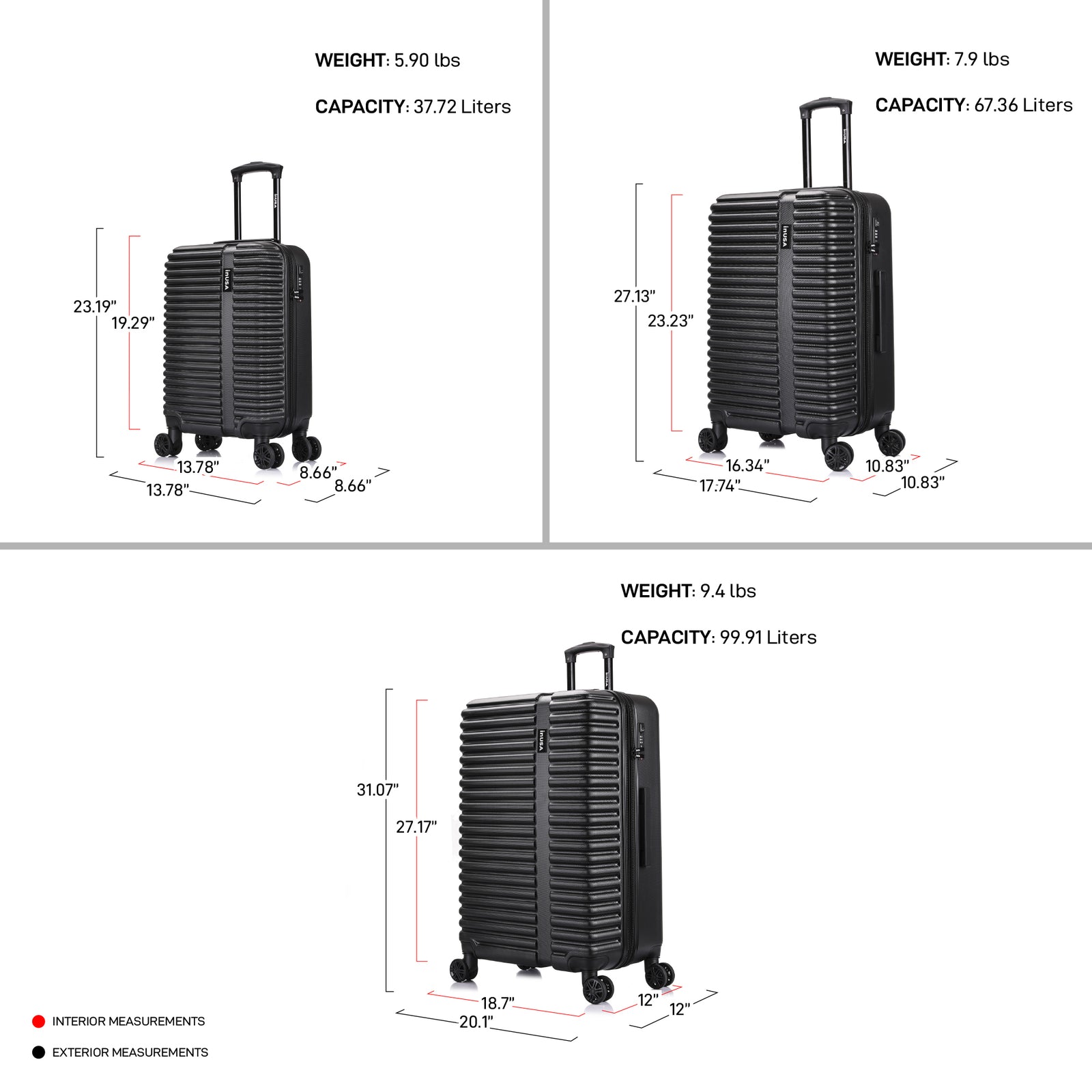 Load image into Gallery viewer, Ally 20/24/28 Inches Hardside 3 Piece Luggage Set