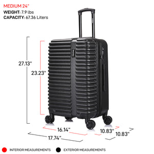 Ally Hardside 24 Inch Medium Lightweight Luggage