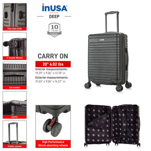 Deep Hardside Spinner 20-Inch Carry-On Luggage