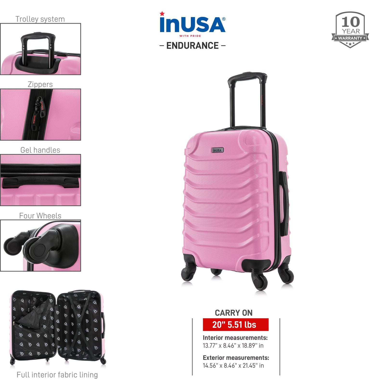 Load image into Gallery viewer, Endurance Hardside Spinner 20-Inch Carry-On Luggage