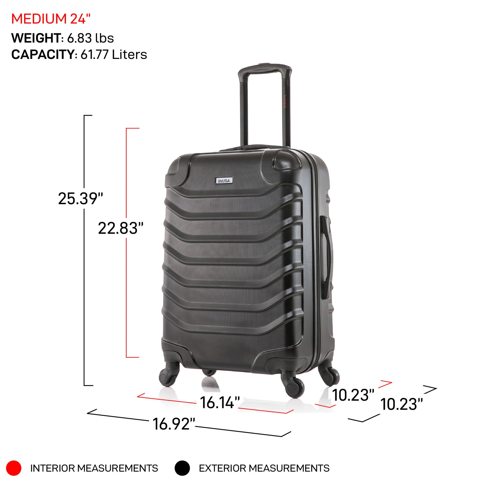 Load image into Gallery viewer, Endurance Hardside Spinner 24-Inch Medium Luggage