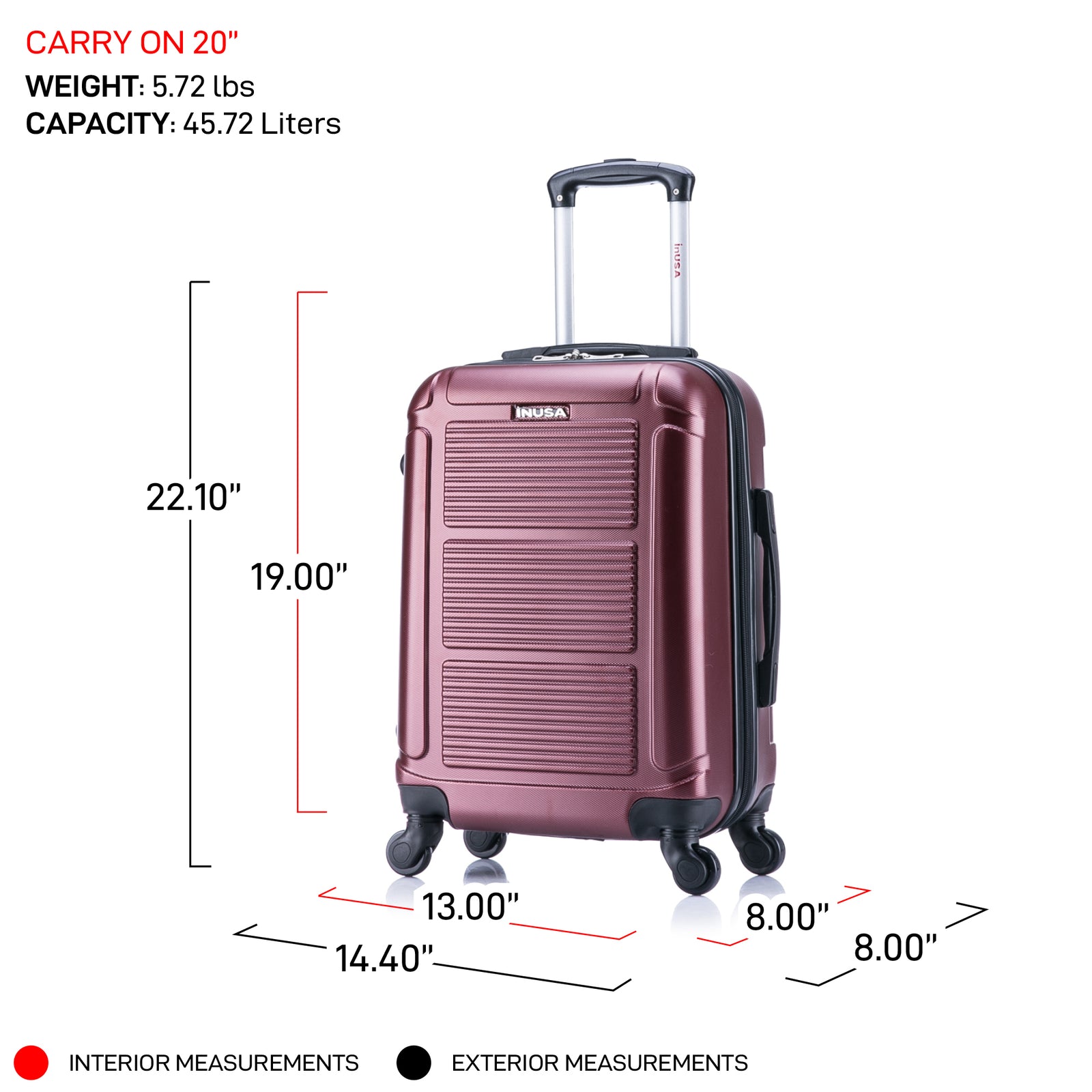 Load image into Gallery viewer, Pilot 20 Inch Hardside Carry-On Spinner Luggage