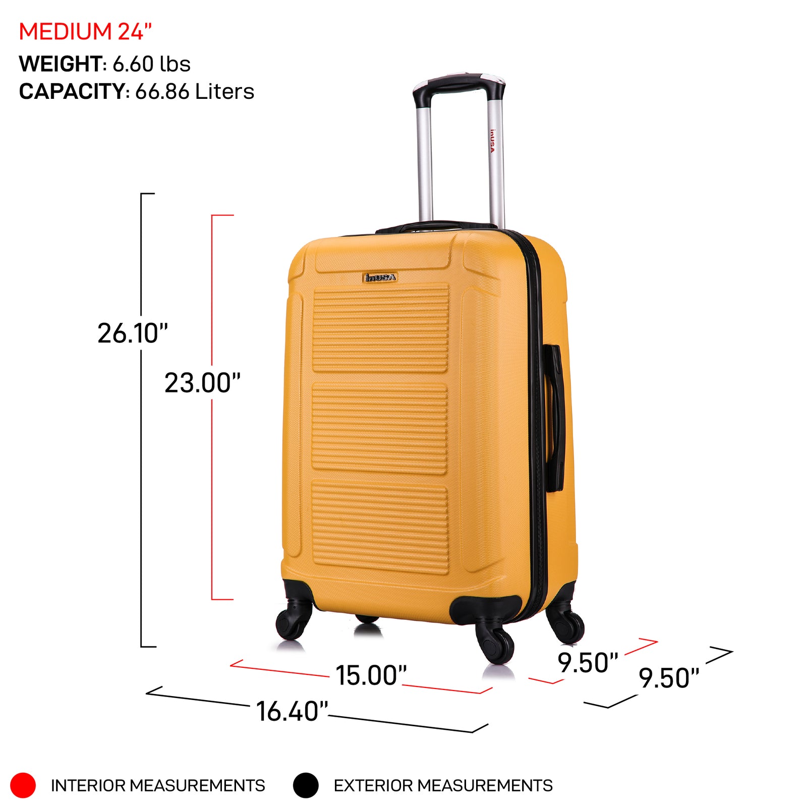 Load image into Gallery viewer, Pilot 24 Inch Medium Hardside Spinner Luggage