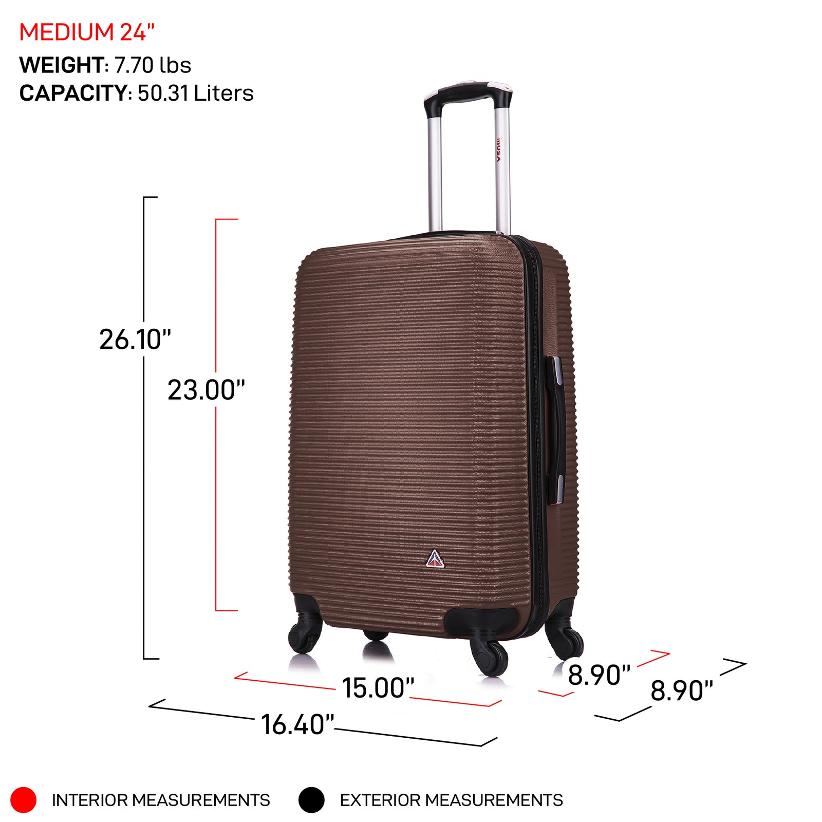 Load image into Gallery viewer, Royal 24 Inch Medium Hardside Spinner Luggage