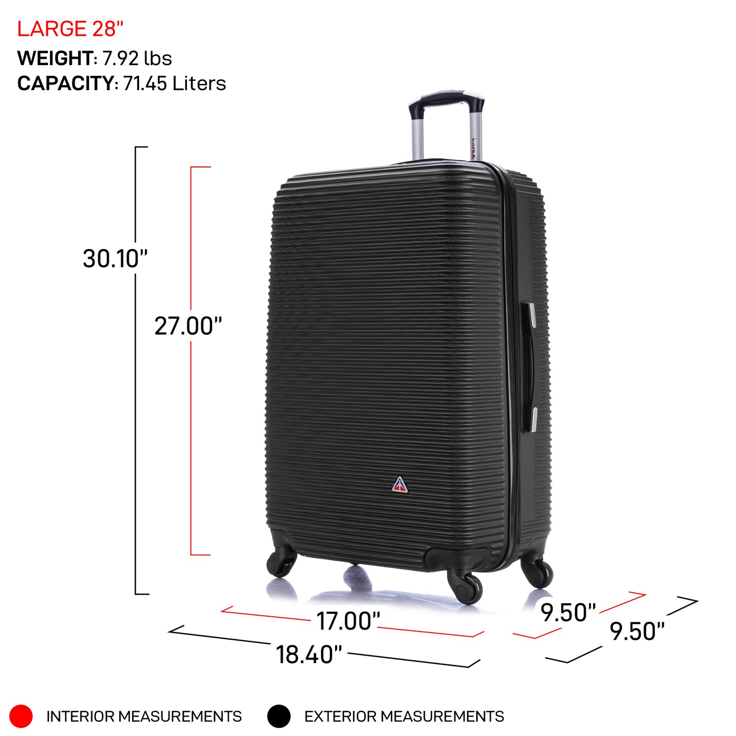 Royal 28 Inch Large Hardside Spinner Luggage