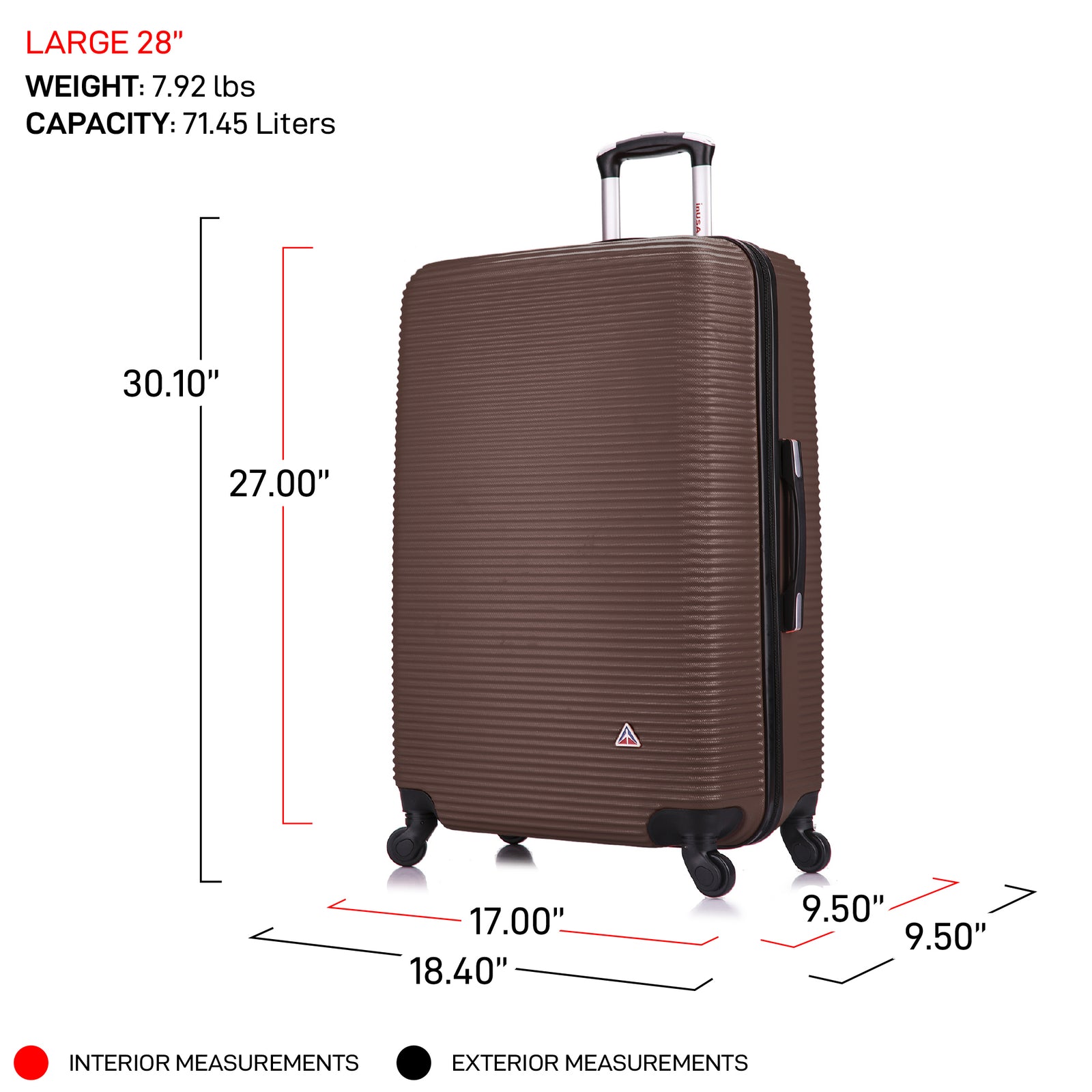 Load image into Gallery viewer, Royal 28 Inch Large Hardside Spinner Luggage