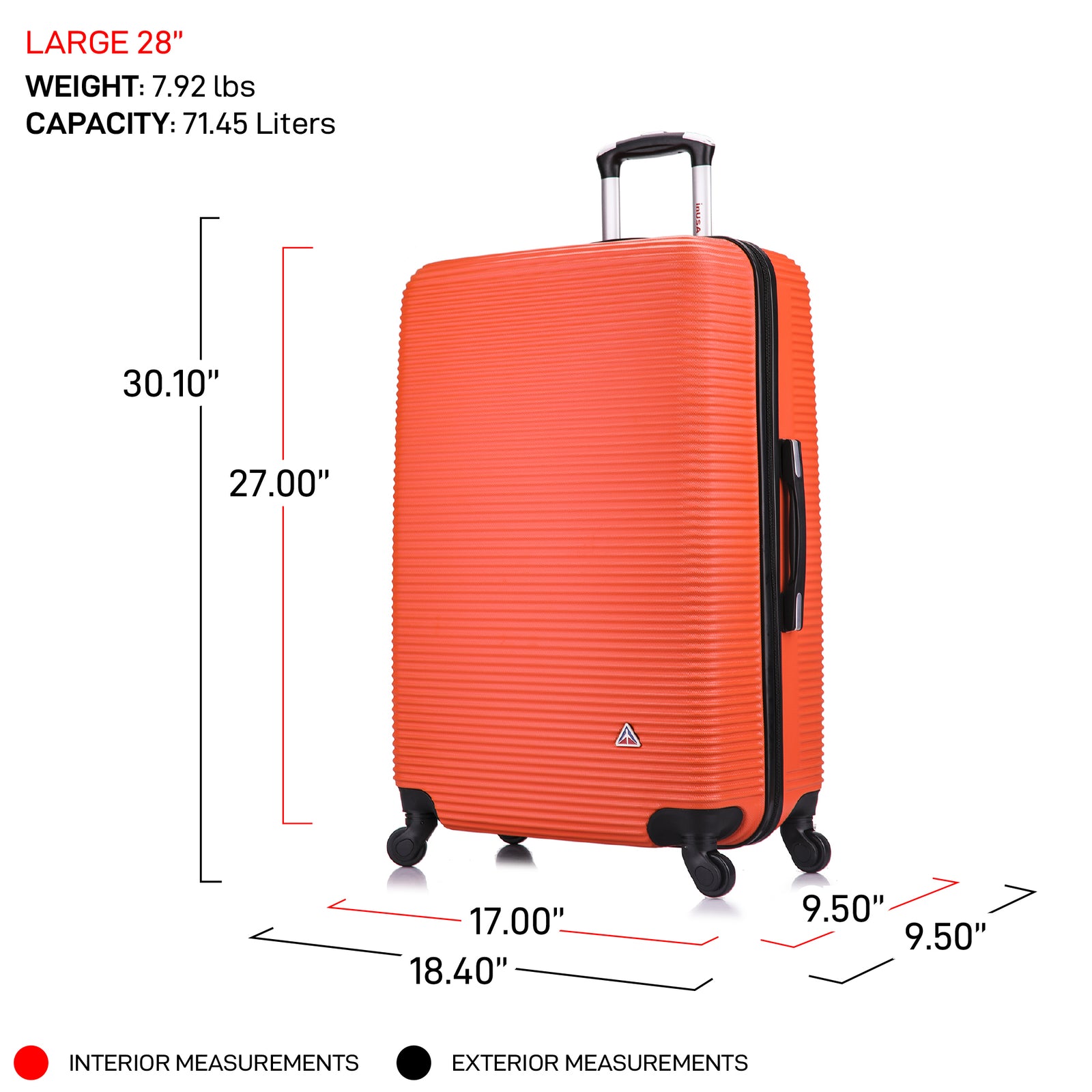 Load image into Gallery viewer, Royal 28 Inch Large Hardside Spinner Luggage