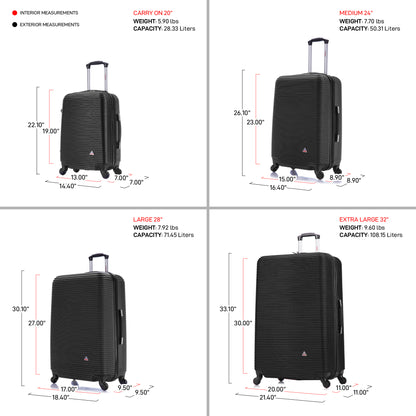 Royal 4 Piece Luggage Set 20''/24''/28''/32''